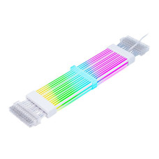 ACEGEEK SLEEVED EXTENDER CABLE 24P AC24, ARGB, 265MM, WHITE, AG-AC24-WH